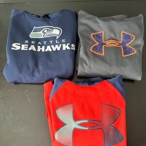 Under Armour Kids' Red, Blue, and Gray Sweatshirts